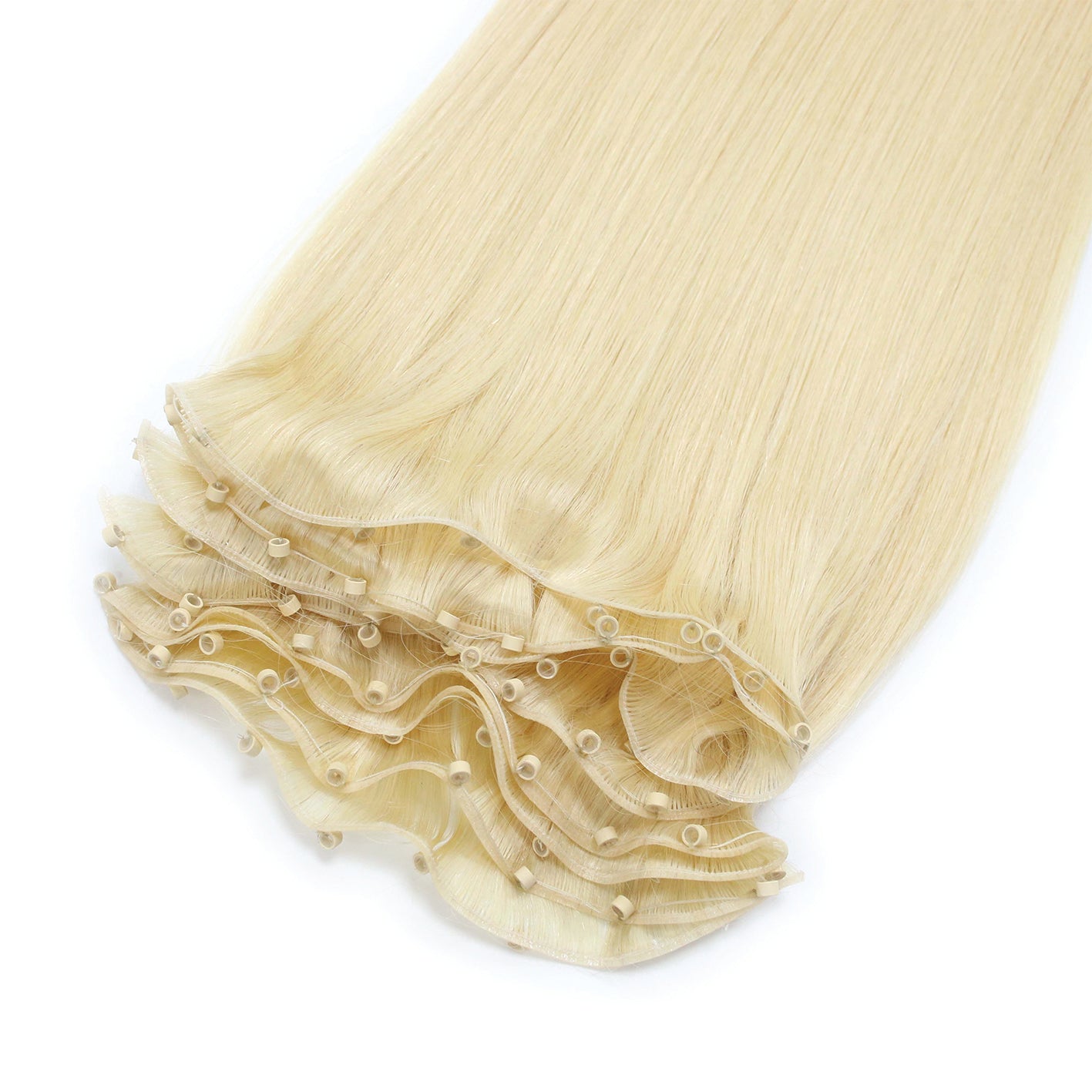 Human Hair Beaded Weft Extensions 