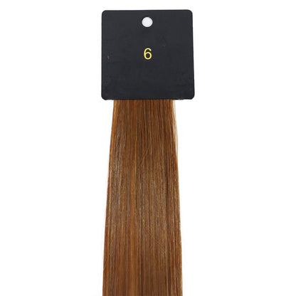 human weft hair extensions | #6 – Chestnut Brown